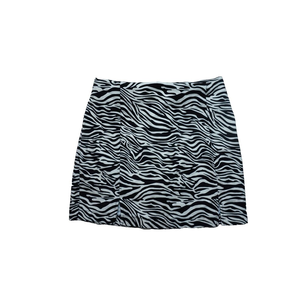 Love On A Hanger Zebra Mini Skirt Womens 9 Cotton Animal Print Y2K Festival Boho